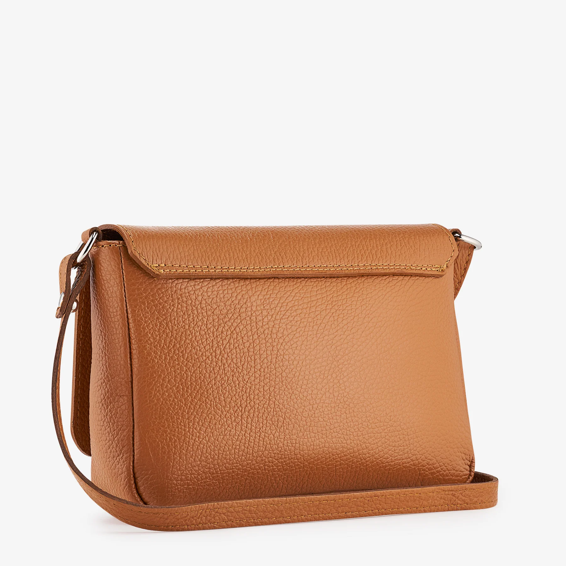 Borsa Piccola a Tracolla in Pelle color Cuoio VIAVERDI Made in Italy - Image 3