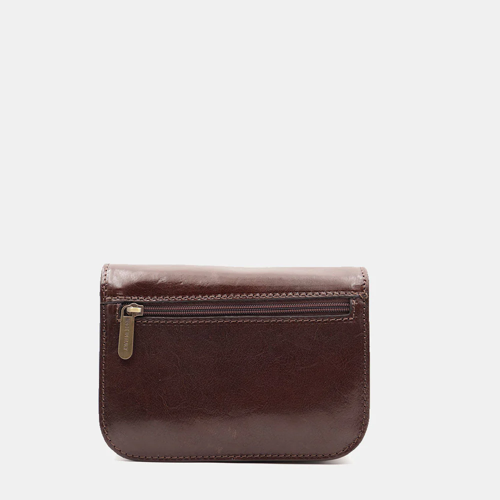 Borsa Piccola a Tracolla VIAVERDI in Pelle Marrone Made in Italy linea Firenze - Image 4