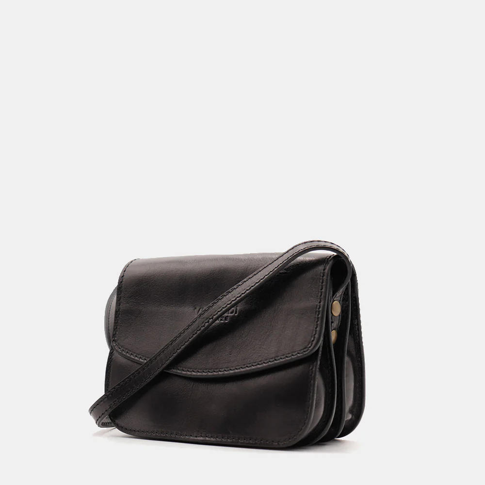 Borsa Piccola a Tracolla VIAVERDI in Pelle Nera Made in Italy linea Firenze - Image 3