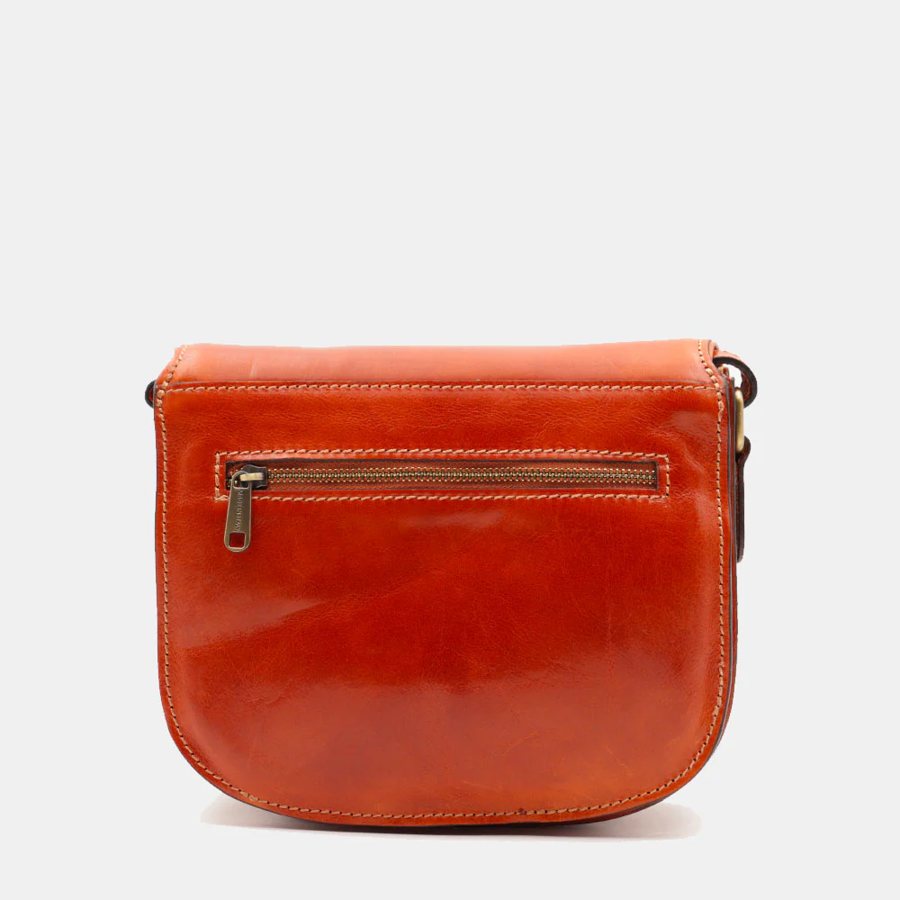 Borsa Tracolla VIAVERDI in Pelle color Cuoio Made in Italy linea Firenze - Image 6