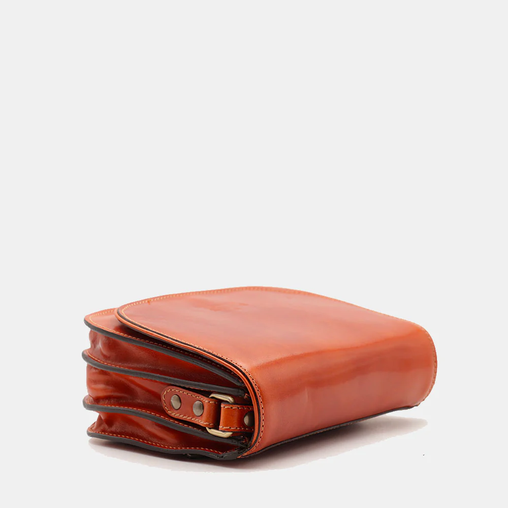 Borsa Tracolla VIAVERDI in Pelle color Cuoio Made in Italy linea Firenze - Image 7