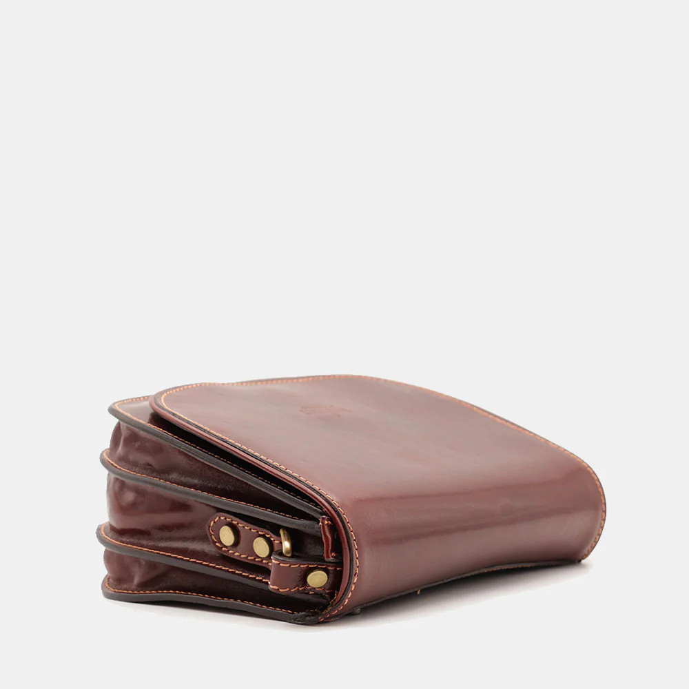 Borsa Tracolla VIAVERDI in Pelle Marrone Made in Italy linea Firenze - Image 7