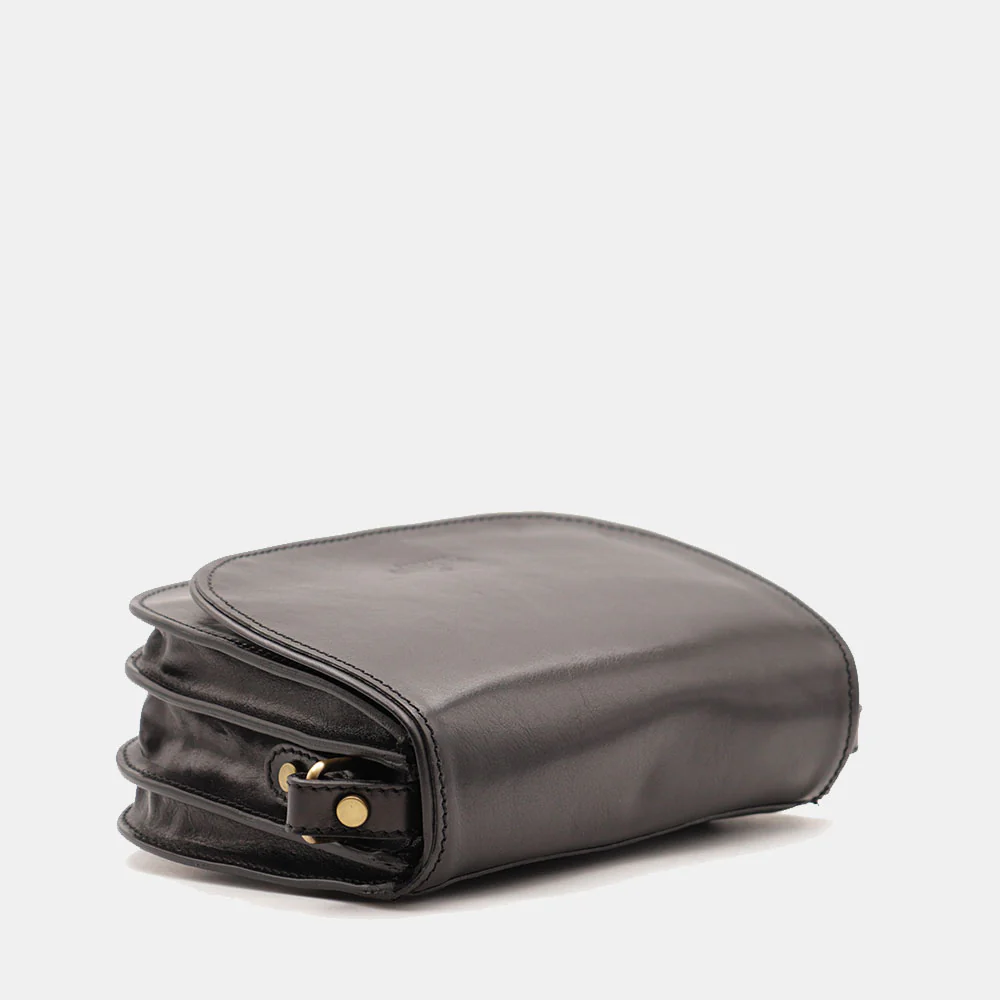 Borsa Tracolla VIAVERDI in Pelle Nera Made in Italy linea Firenze - Image 8