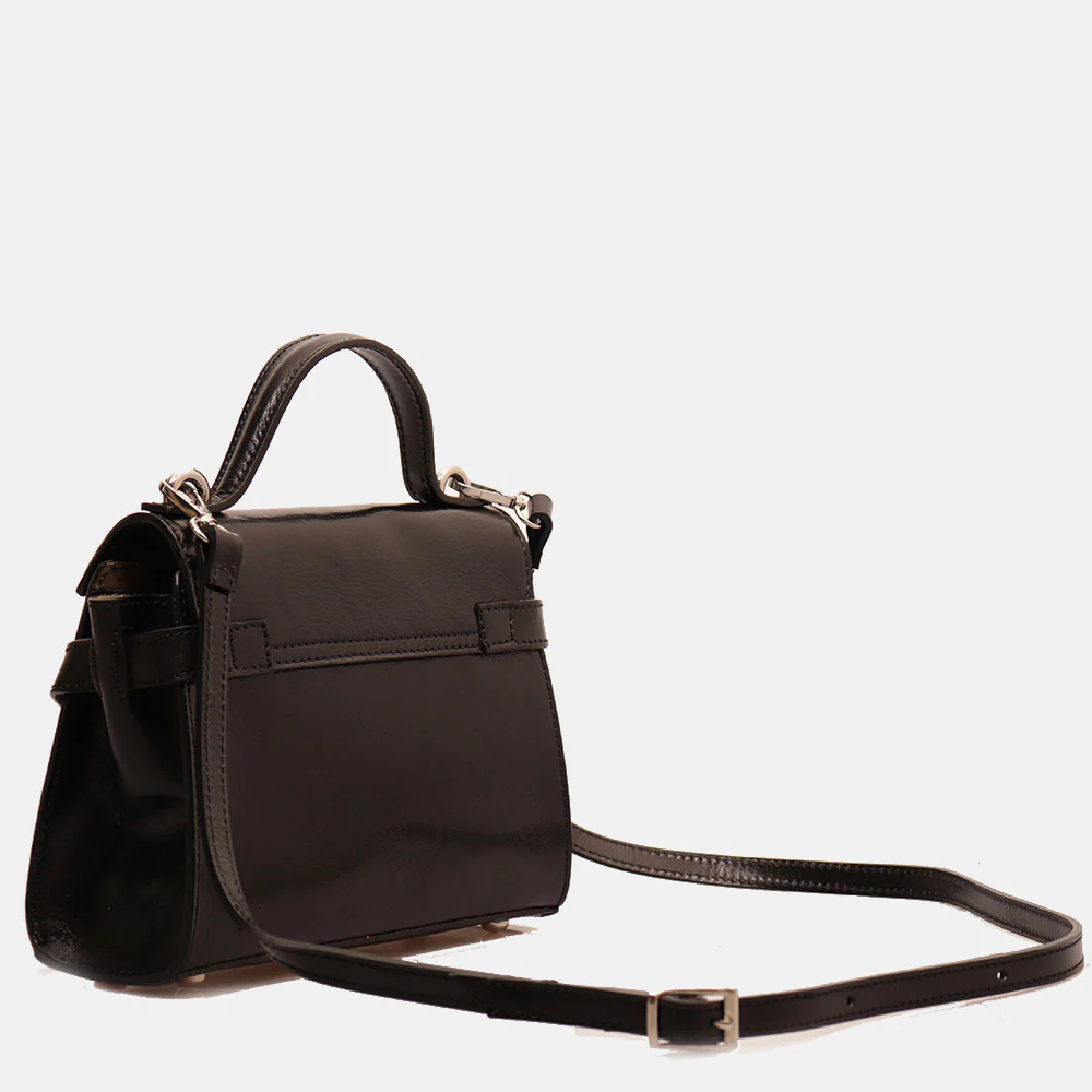 Borsa VIAVERDI in Pelle Nera Made in Italy linea Firenze - Image 3