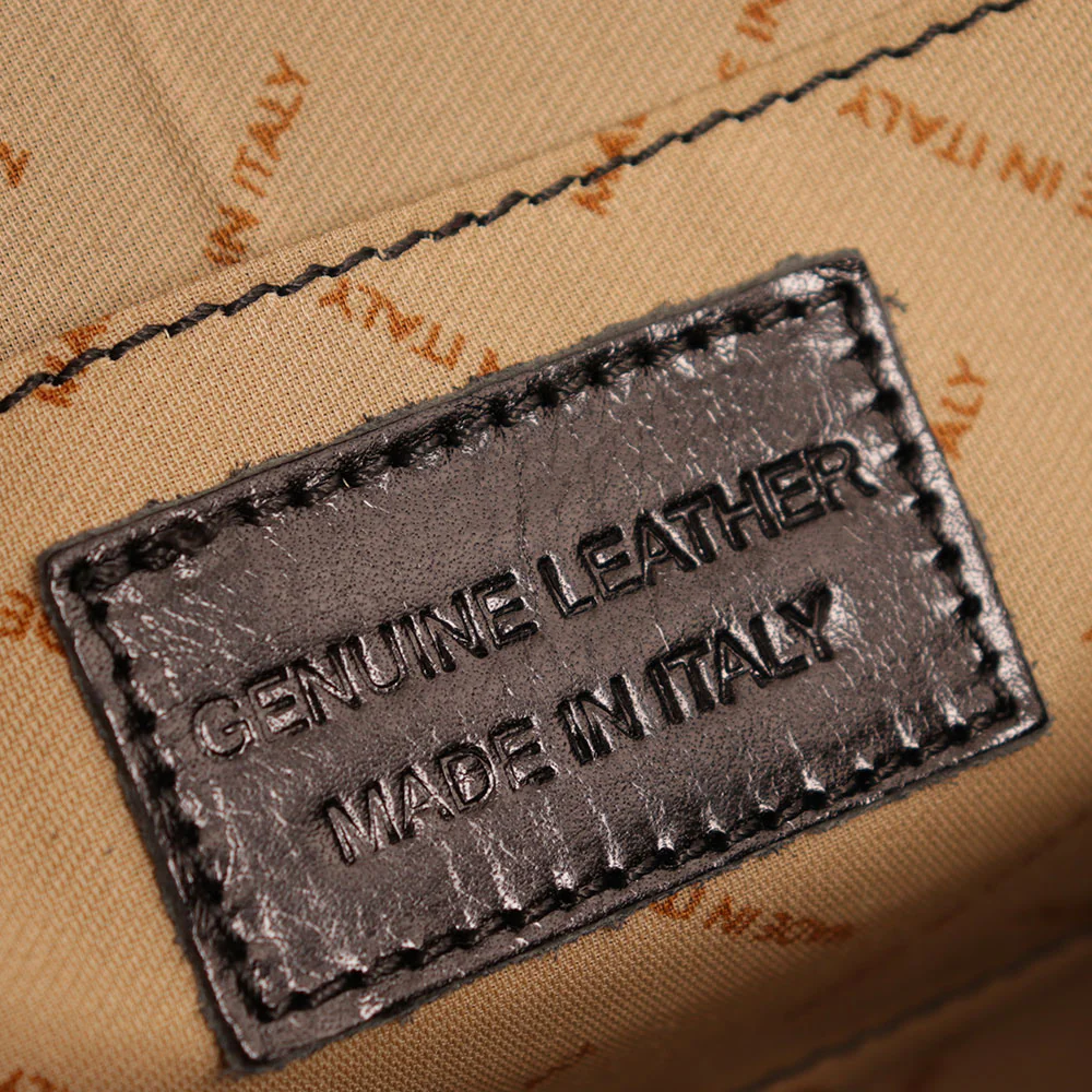 Borsa VIAVERDI in Pelle Nera Made in Italy linea Firenze - Image 6