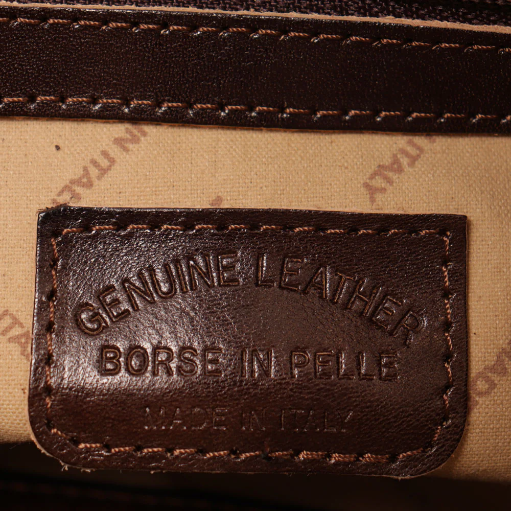 Borsello Uomo in Pelle Marrone VIAVERDI Made in Italy Linea Firenze - Image 10