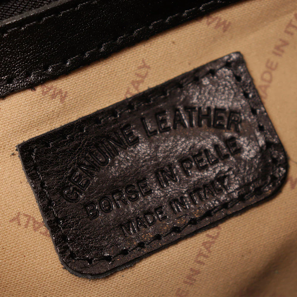 Borsello Uomo in Pelle Nero VIAVERDI Made in Italy Linea Firenze - Image 10
