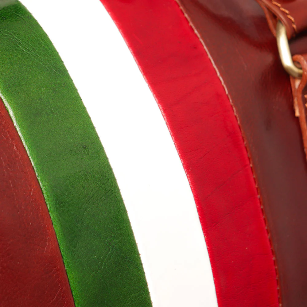Borsone da Viaggio in Pelle Marrone VIAVERDI Made in Italy Linea Firenze - Image 9