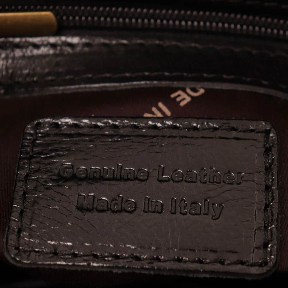 Borsone da Viaggio in Pelle Nero VIAVERDI Made in Italy Linea Firenze - Image 10