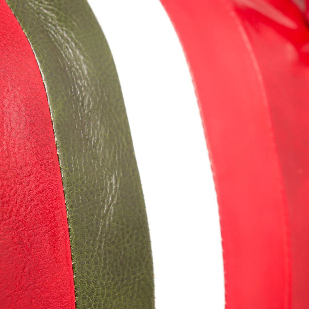 Borsone da Viaggio in Pelle Rosso VIAVERDI Made in Italy Linea Firenze - Image 9