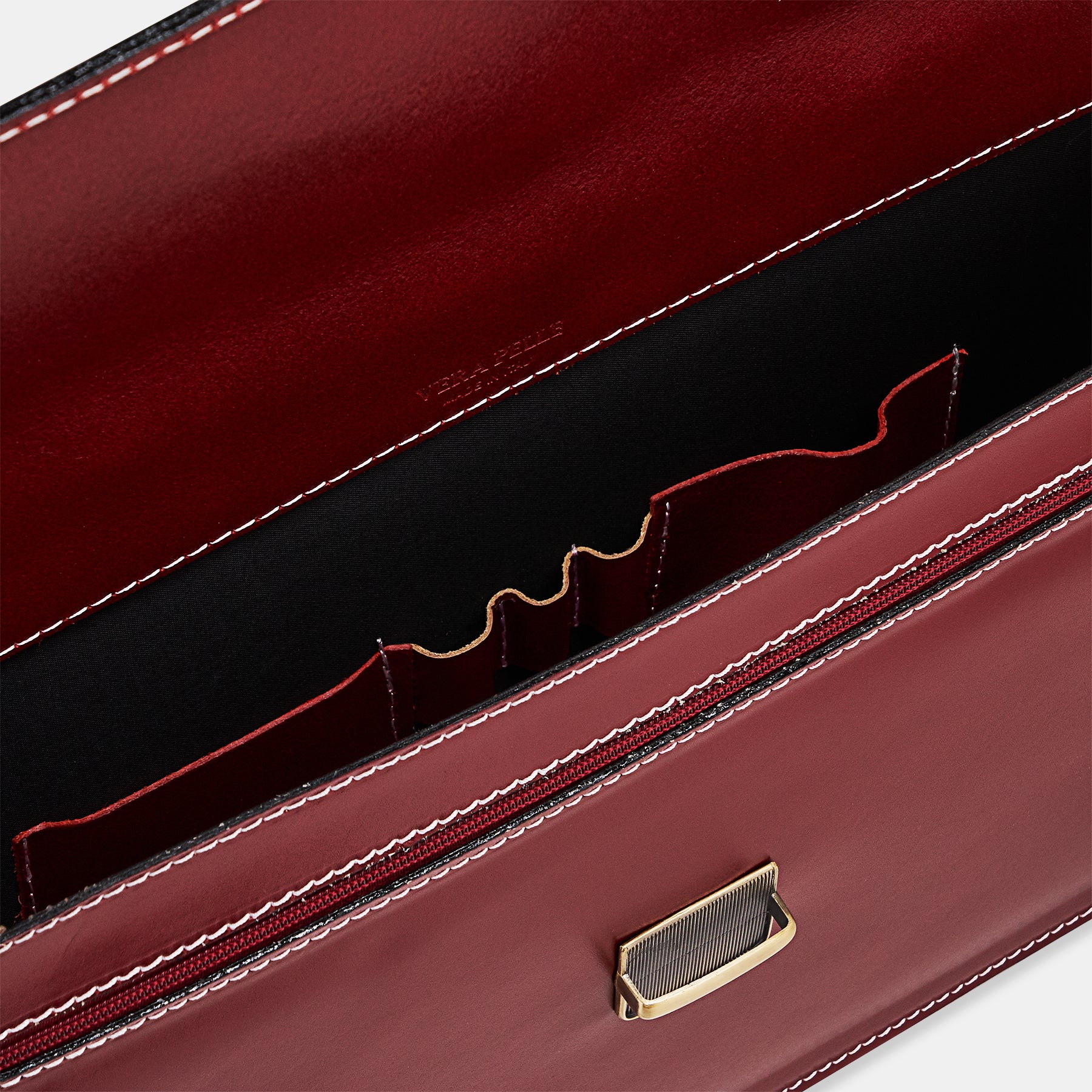 Cartella da Lavoro in Pelle Bordeaux VIAVERDI Made in Italy - Pc 15.6 pollici - Image 4