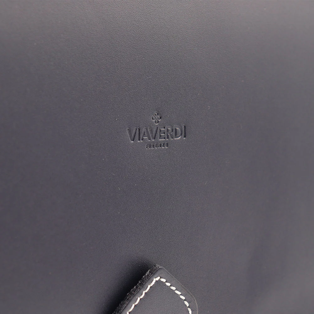 Cartella in Pelle Blu VIAVERDI Made in Italy - 2 Soffietti porta Pc 15.6 - Image 10