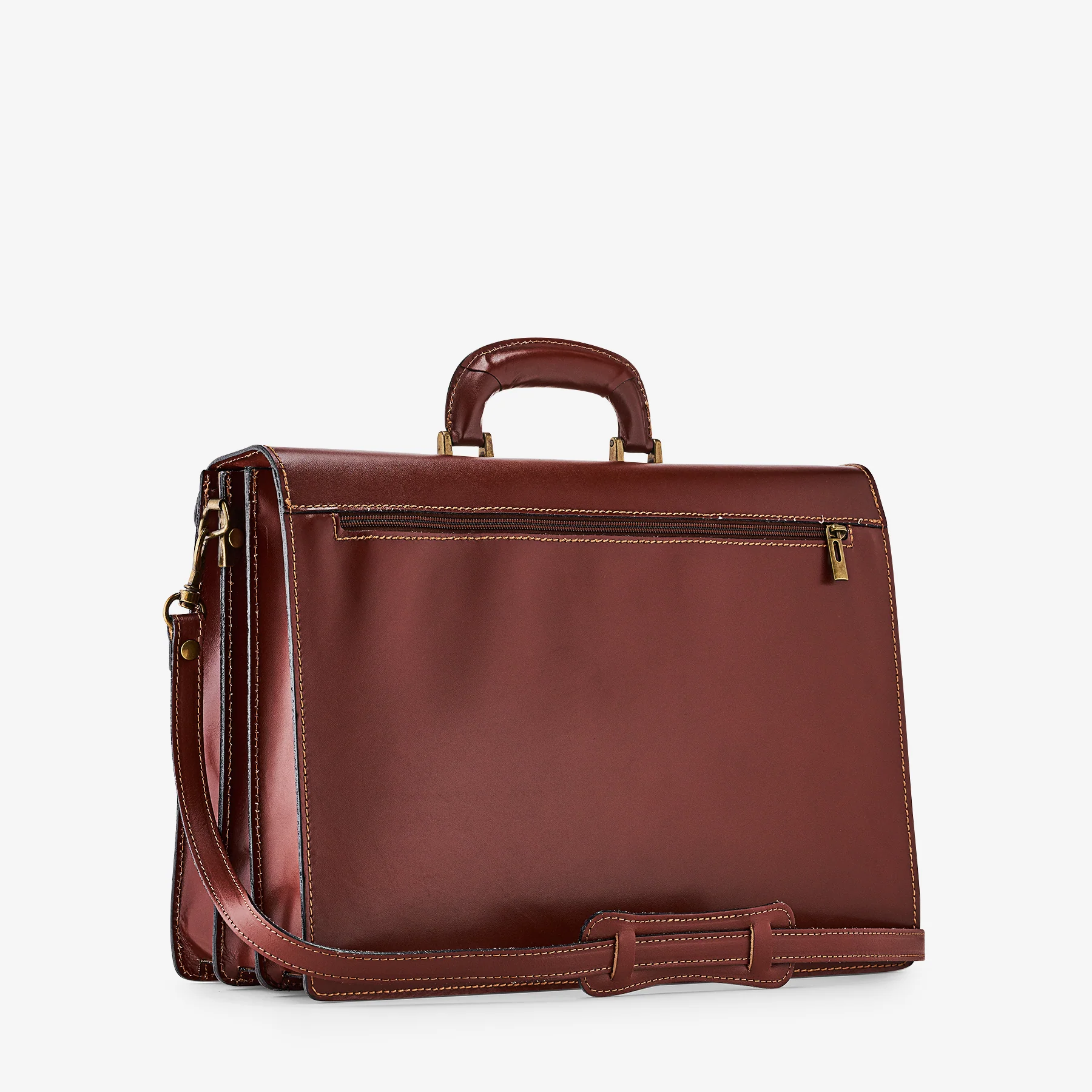 Cartella in Pelle Marrone VIAVERDI Made in Italy - 3 Soffietti Pc 15.6 - Image 3
