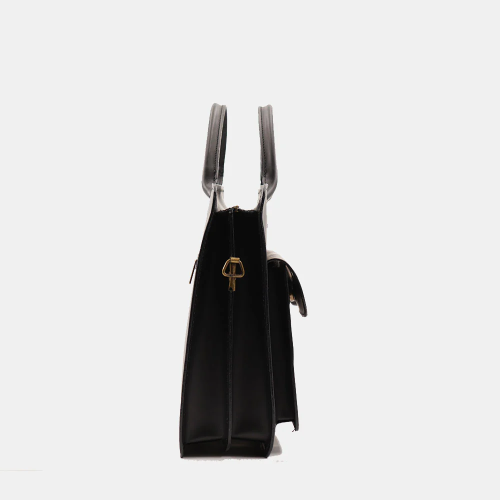 Cartella in Pelle Nera Doppio Manico VIAVERDI Made in Italy - 3 Soffietti Pc 15.6 - Image 8