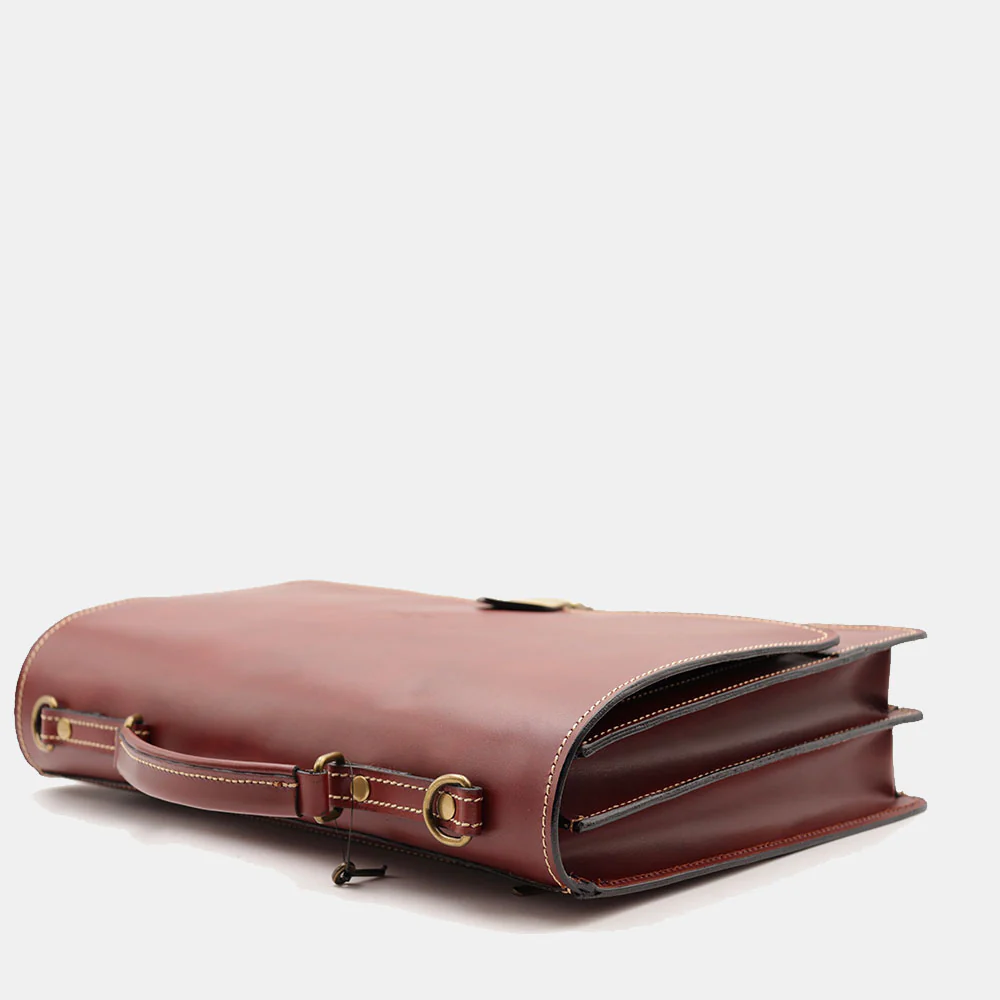 Cartella in Pelle Marrone VIAVERDI Made in Italy - 2 Soffietti porta Pc 15.6 - Image 10