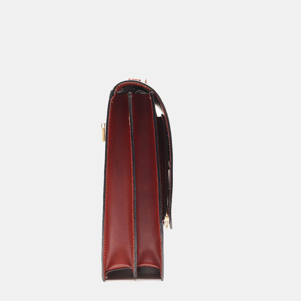 Cartella in Pelle Marrone VIAVERDI Made in Italy - 2 Soffietti porta Pc 15.6 - Image 11