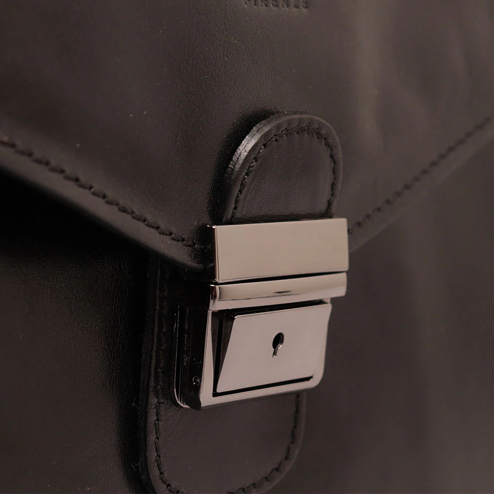 Cartella in Pelle Nera VIAVERDI Made in Italy Linea Firenze a 3 Soffietti Pc 15.6 - Image 7