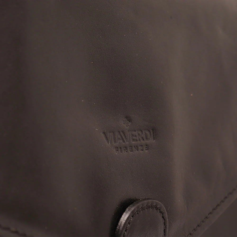Cartella in Pelle Nera VIAVERDI Made in Italy Linea Firenze a 3 Soffietti Pc 15.6 - Image 8