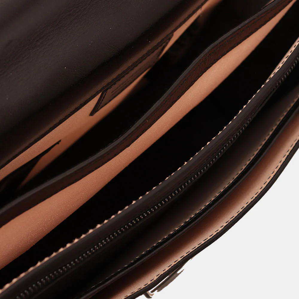 Cartella in Pelle Nera VIAVERDI Made in Italy Linea Firenze a 3 Soffietti Pc 15.6 - Image 9