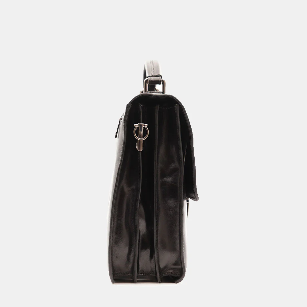 Cartella in Pelle Nera VIAVERDI Made in Italy Linea Firenze a 3 Soffietti Pc 15.6 - Image 6
