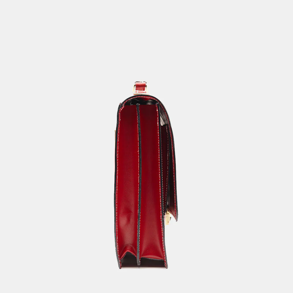 Cartella in Pelle Rossa VIAVERDI Made in Italy - 2 Soffietti porta Pc 15.6 - Image 10