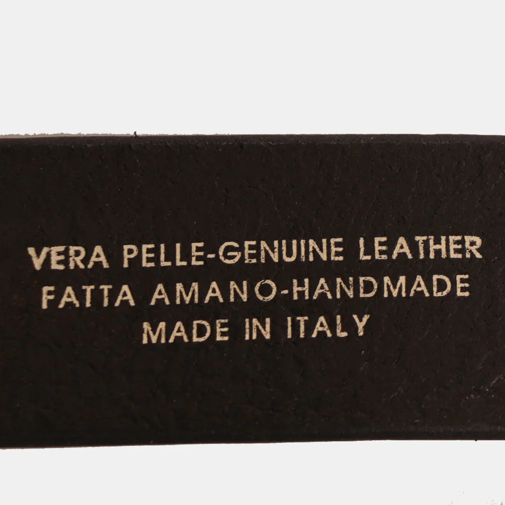 Cintura Uomo in Cuoio Nero VIAVERDI Made in Italy linea Firenze - Image 7