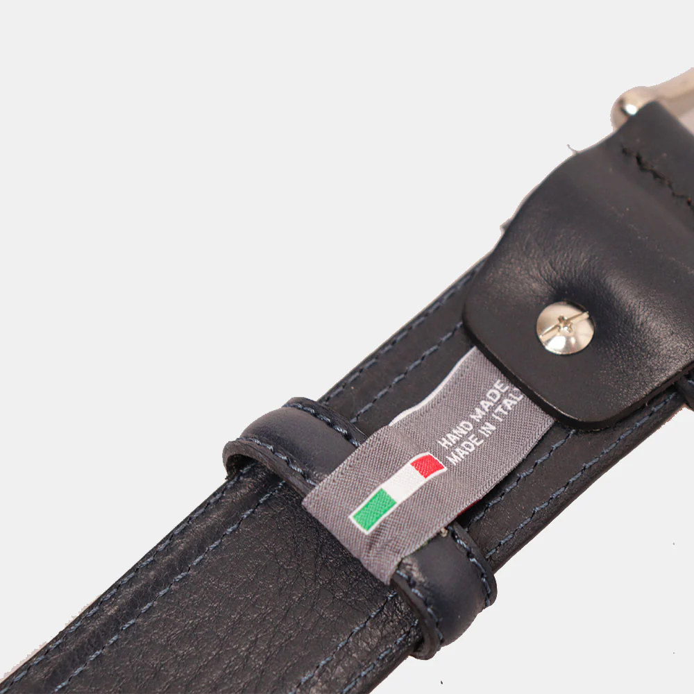 Cintura Uomo in Pelle Blu VIAVERDI Made in Italy linea Firenze - Image 6