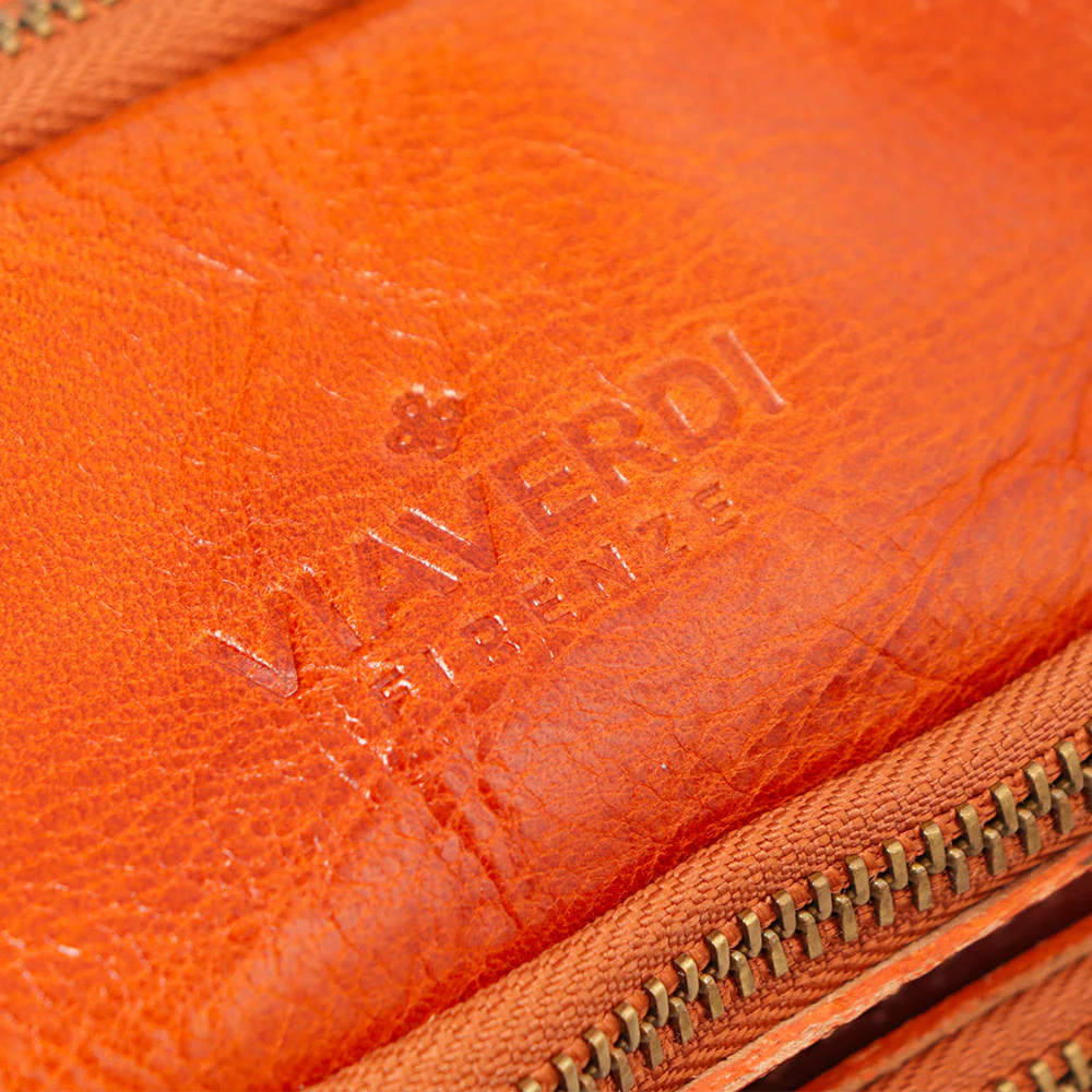 Marsupio in Pelle color Cuoio VIAVERDI Made in Italy linea Firenze - Image 8