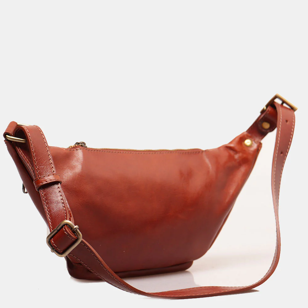 Marsupio in Pelle Marrone VIAVERDI Made in Italy linea Firenze - Image 3