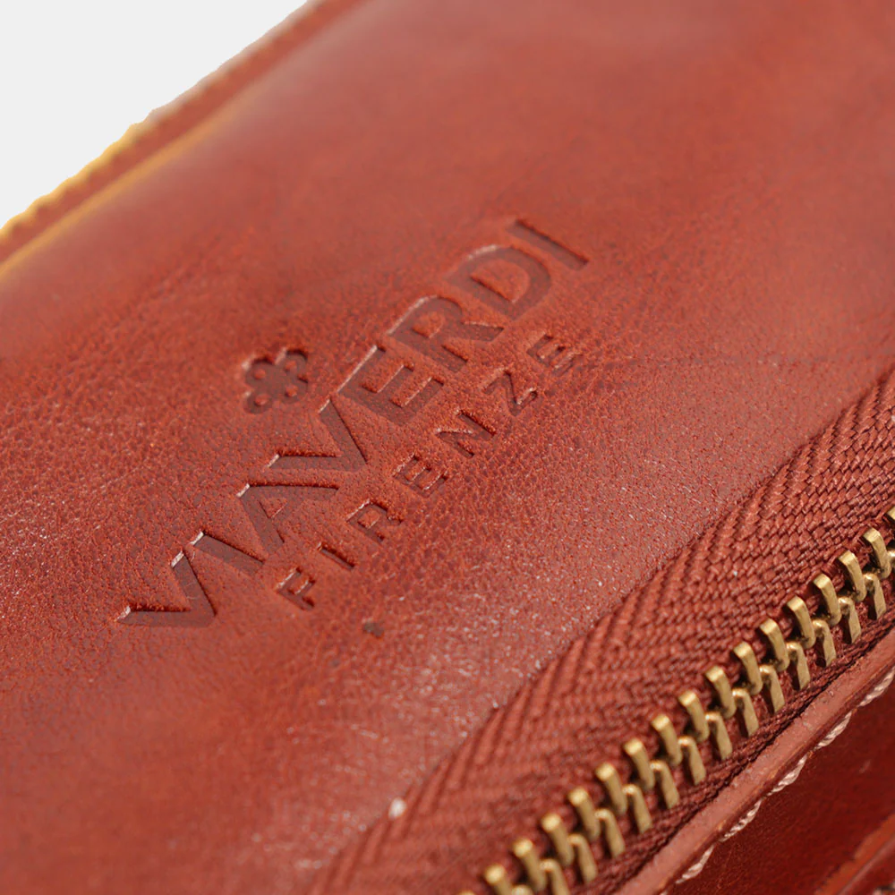 Marsupio in Pelle Marrone VIAVERDI Made in Italy linea Firenze - Image 9