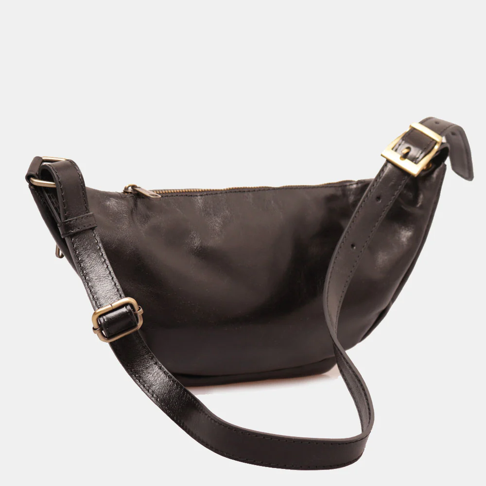 Marsupio in Pelle Nero VIAVERDI Made in Italy linea Firenze - Image 3