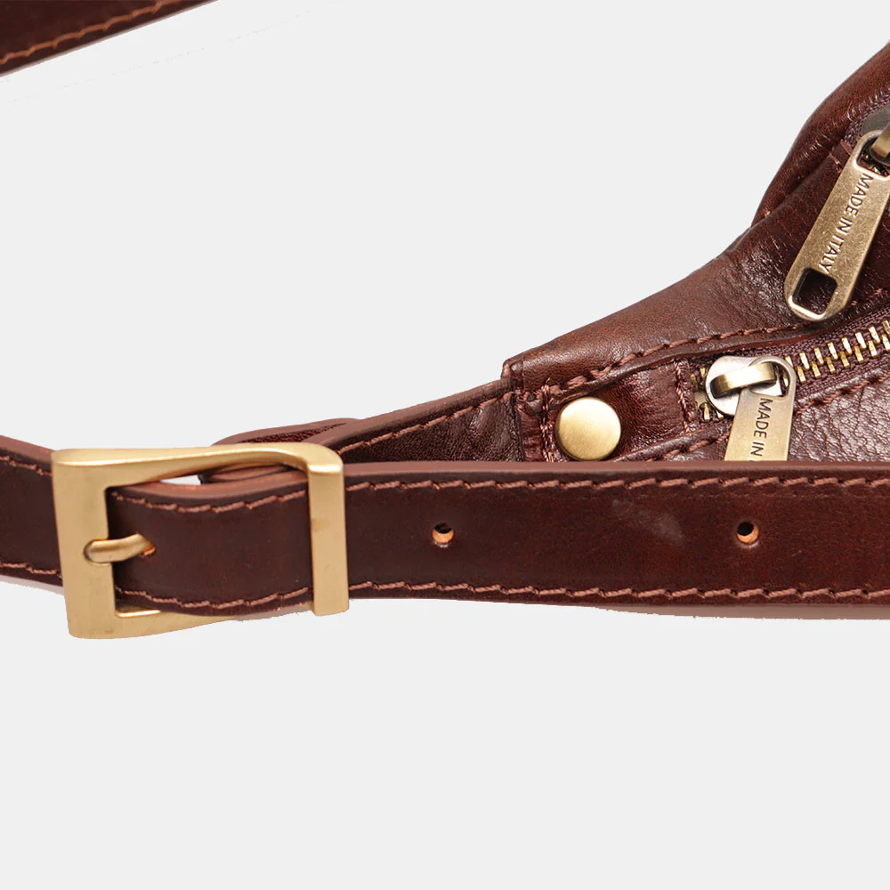Marsupio in Pelle Testa di Moro VIAVERDI Made in Italy linea Firenze - Image 10