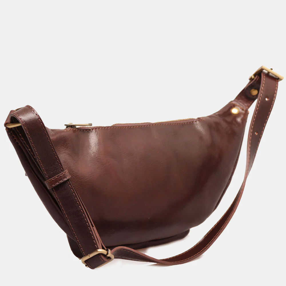 Marsupio in Pelle Testa di Moro VIAVERDI Made in Italy linea Firenze - Image 3
