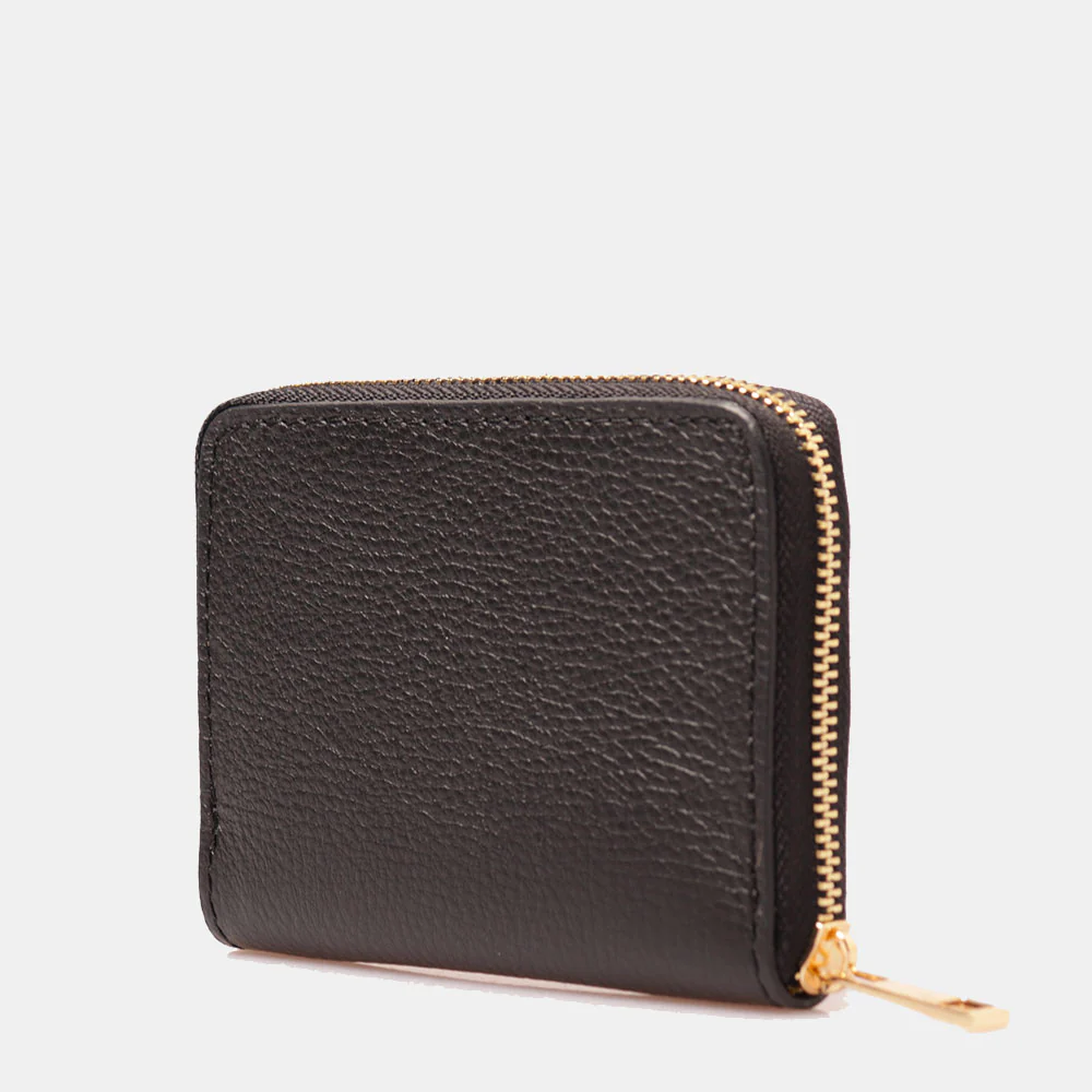 Portafoglio Donna Piccolo Zip Around in Pelle Nero VIAVERDI Made in Italy - Image 3