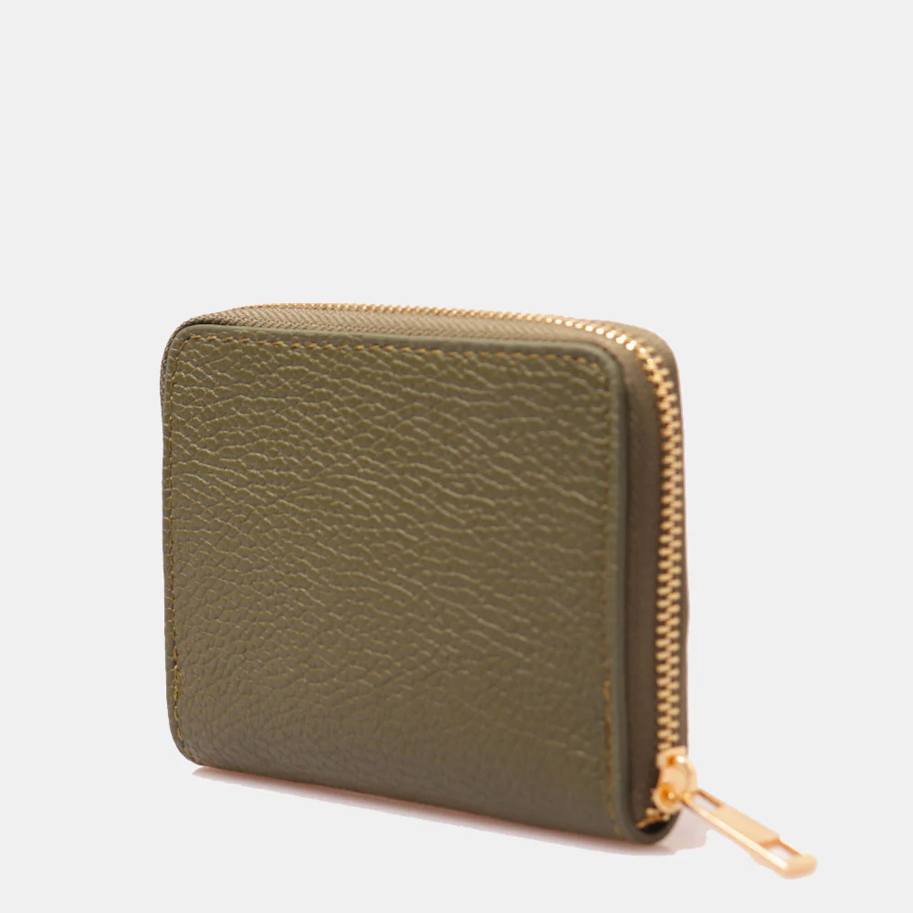 Portafoglio Donna Piccolo Zip Around in Pelle Verde VIAVERDI Made in Italy - Image 7