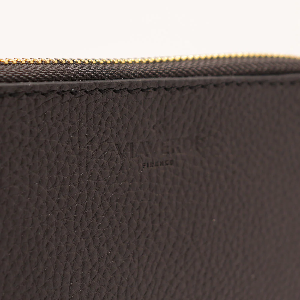 Portafoglio Donna Zip Around in Pelle Nero VIAVERDI Made in Italy - Image 6