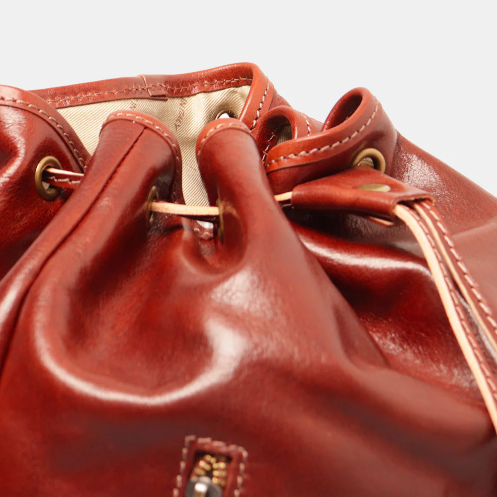 Zaino Donna in Pelle Marrone VIAVERDI Made in Italy linea Firenze - Image 7