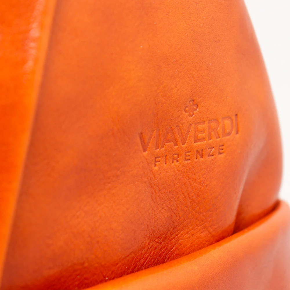 Zaino Donna VIAVERDI in Pelle color Cuoio Made in Italy linea Firenze - Image 6