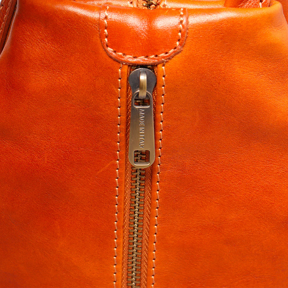 Zaino Donna VIAVERDI in Pelle color Cuoio Made in Italy linea Firenze - Image 8
