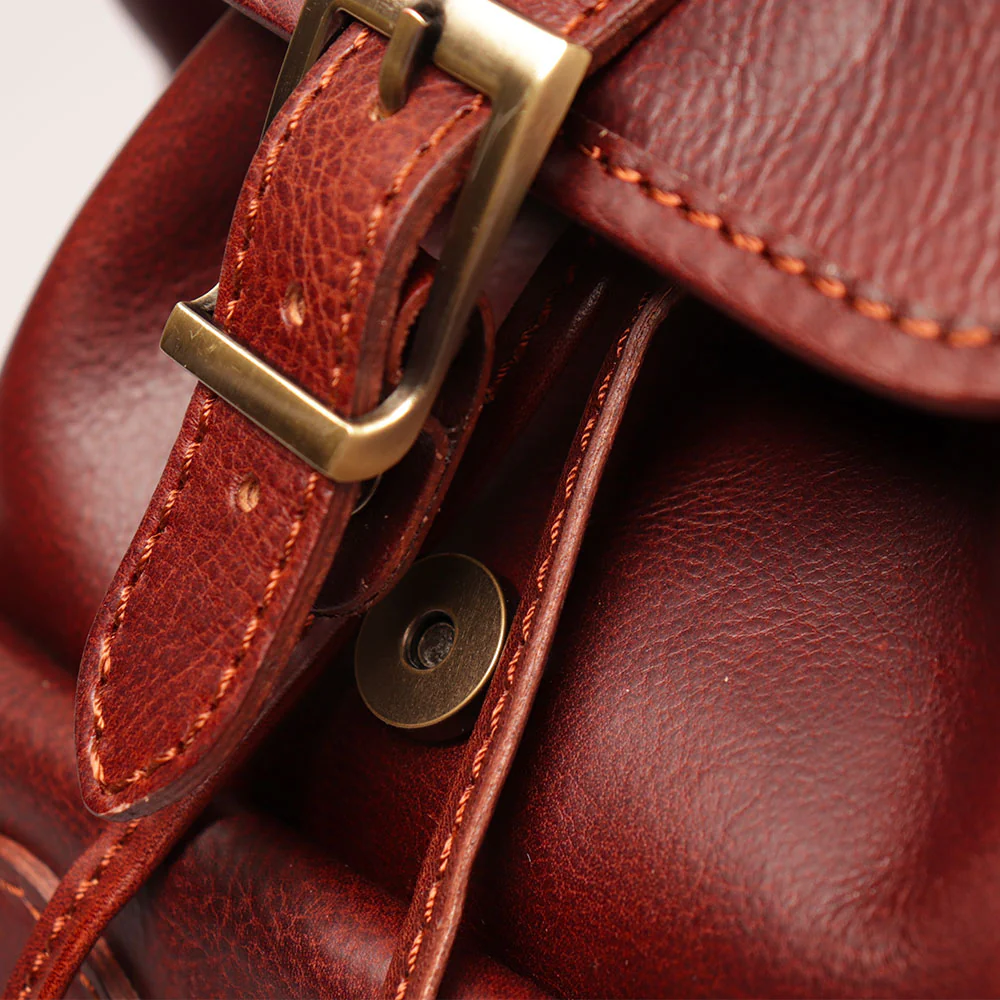 Zaino Donna VIAVERDI in Pelle Marrone Made in Italy linea Firenze - Image 11