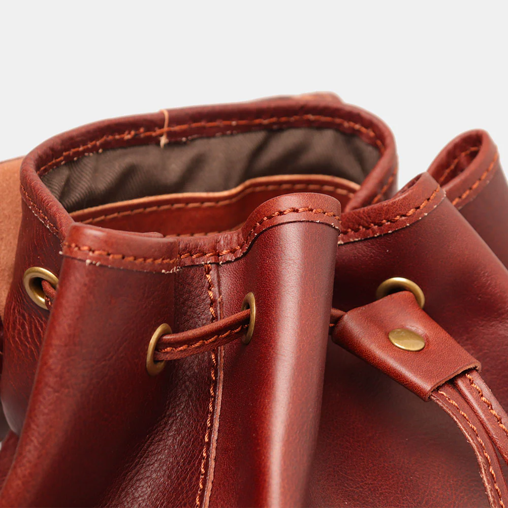 Zaino Donna VIAVERDI in Pelle Marrone Made in Italy linea Firenze - Image 8
