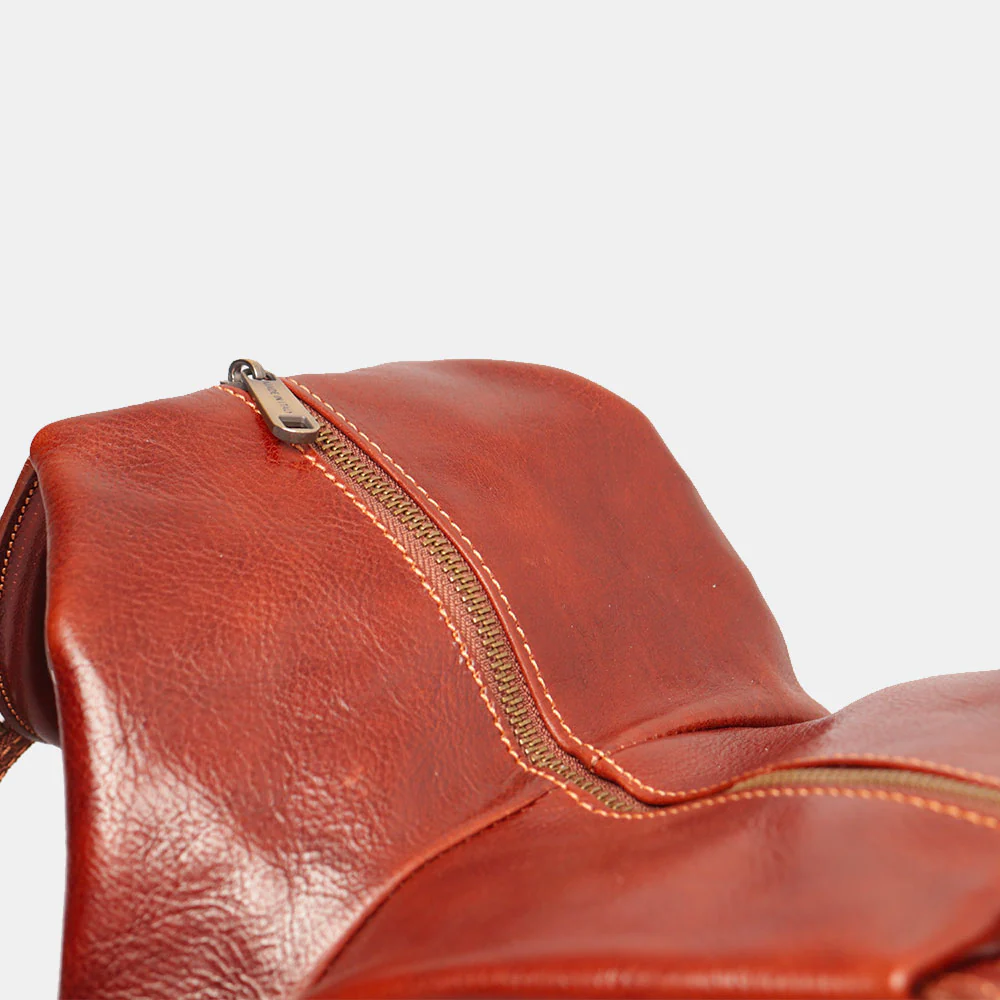 Zaino Donna VIAVERDI in Pelle Marrone Made in Italy linea Firenze - Image 11