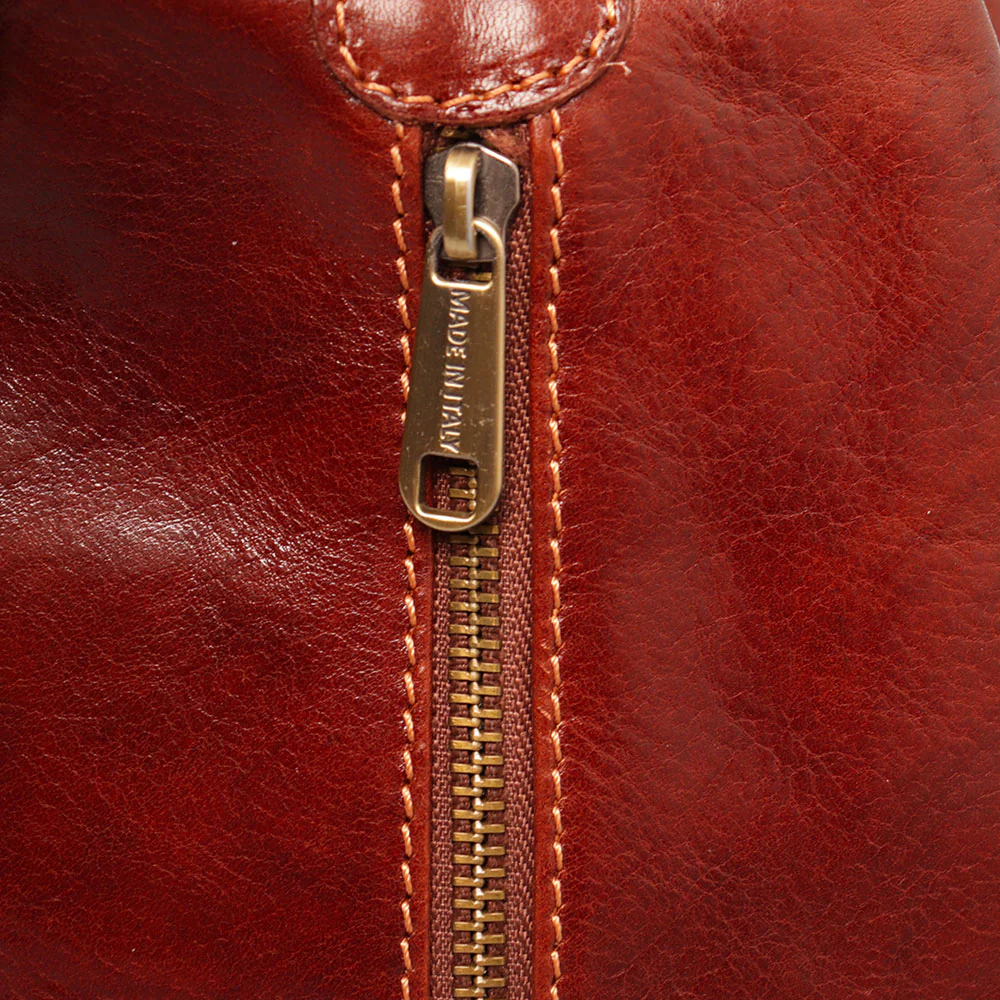 Zaino Donna VIAVERDI in Pelle Marrone Made in Italy linea Firenze - Image 9
