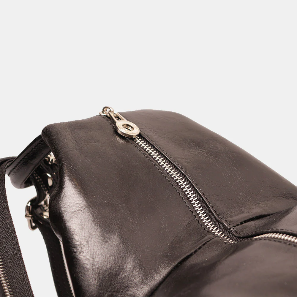 Zaino Donna VIAVERDI in Pelle Nera Made in Italy linea Firenze - Image 7