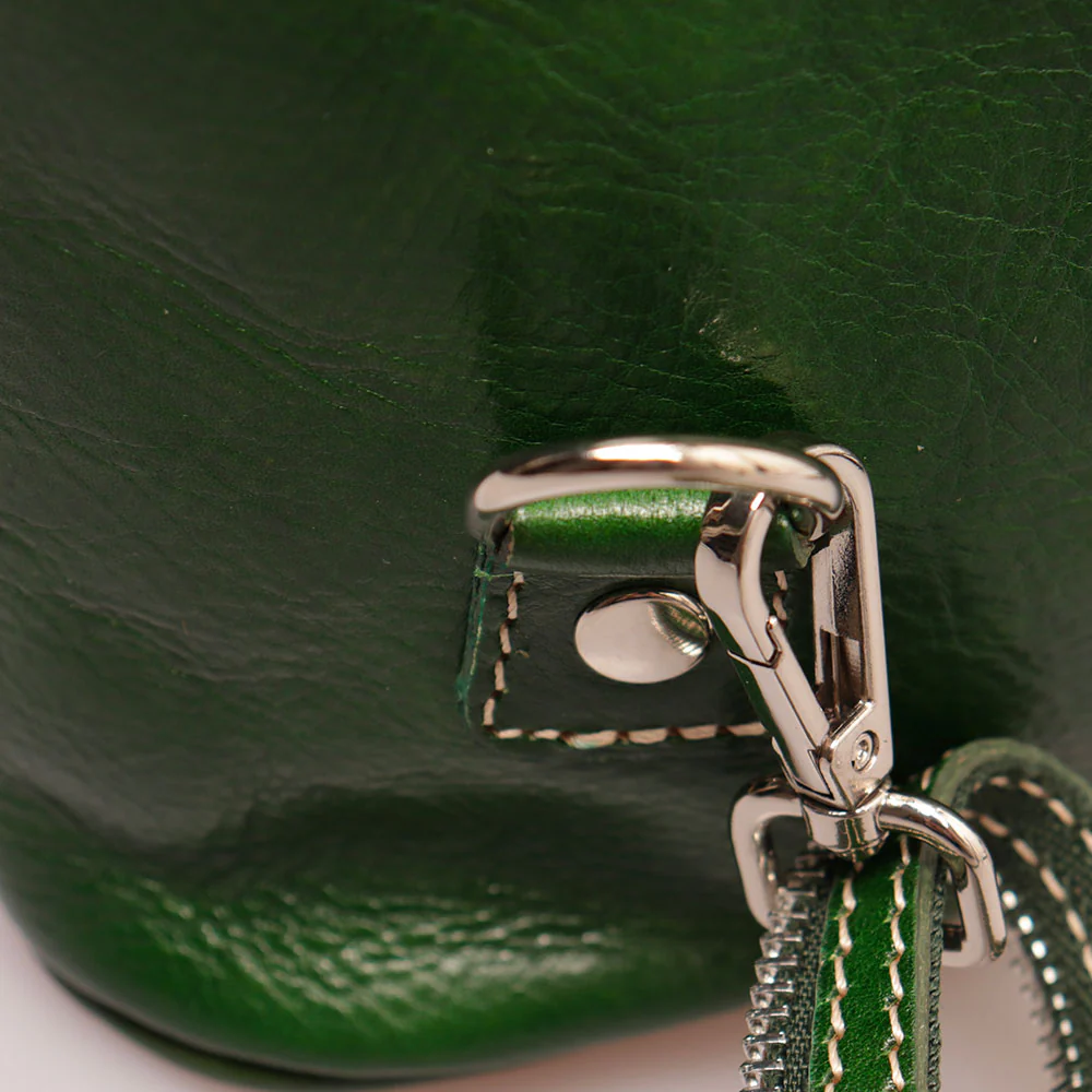 Zaino Donna VIAVERDI in Pelle Verde Made in Italy linea Firenze - Image 7