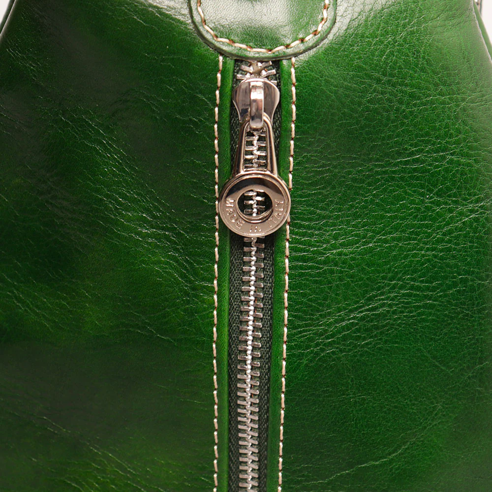 Zaino Donna VIAVERDI in Pelle Verde Made in Italy linea Firenze - Image 8