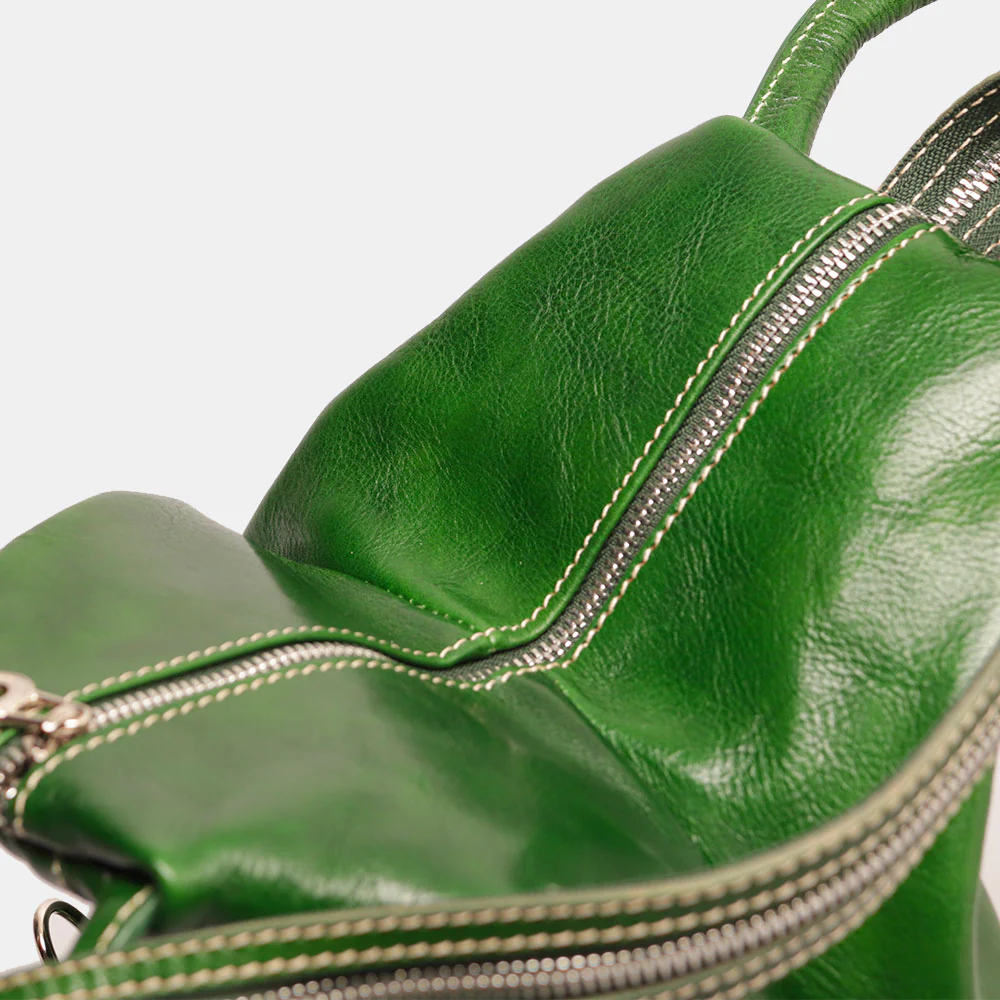 Zaino Donna VIAVERDI in Pelle Verde Made in Italy linea Firenze - Image 9