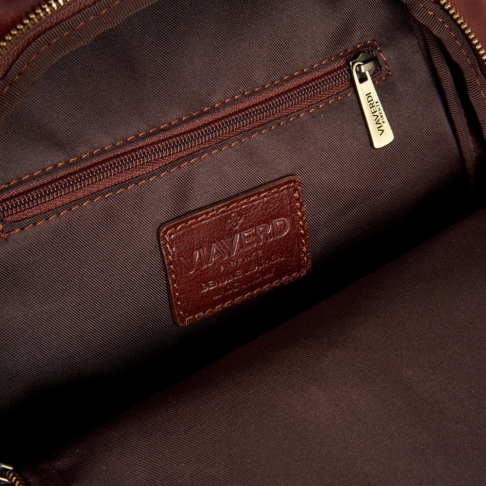 Zaino in Pelle Marrone VIAVERDI Made in Italy - Image 7