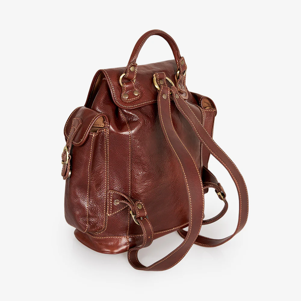 Zaino in Pelle Marrone VIAVERDI Made in Italy - Image 5